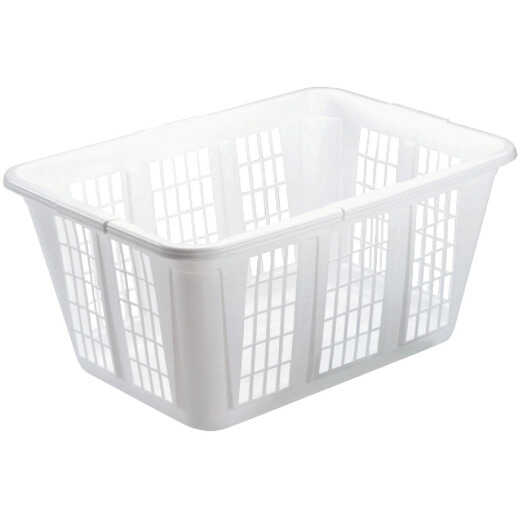 Rubbermaid White Smooth Laundry Basket