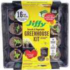 Jiffy 16-Cell 11 In. W. x 11 In. L. Seed Starter Greenhouse Kit with Superthrive Image 1