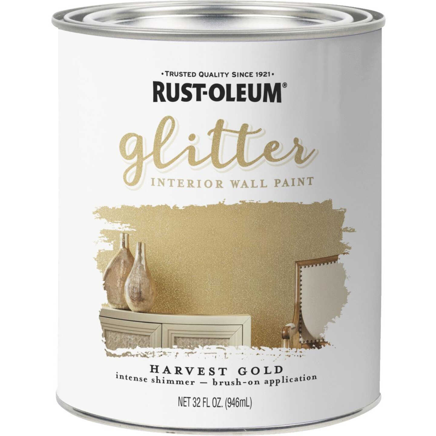 Rust-Oleum 1 Qt. Harvest Gold Glitter Interior Wall Paint - Carr Hardware